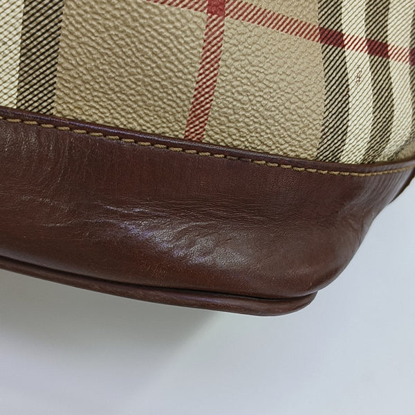 Coated Canvas Bucket Bag Beige