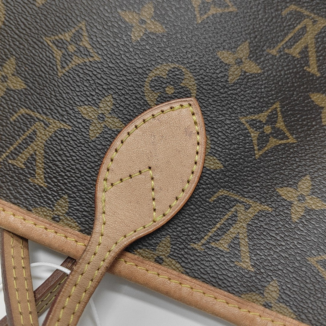 NEVERFULL MM Monogram Coated Canvas Brown