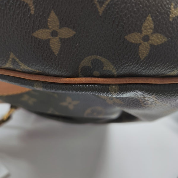 Monogram Coated Canvas Top Handle Bag Brown