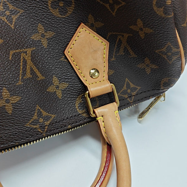 SPEEDY 25 Monogram Coated Canvas Brown