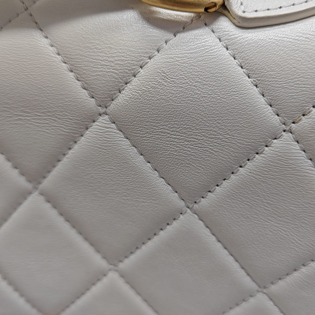 Quilted Calfskin White