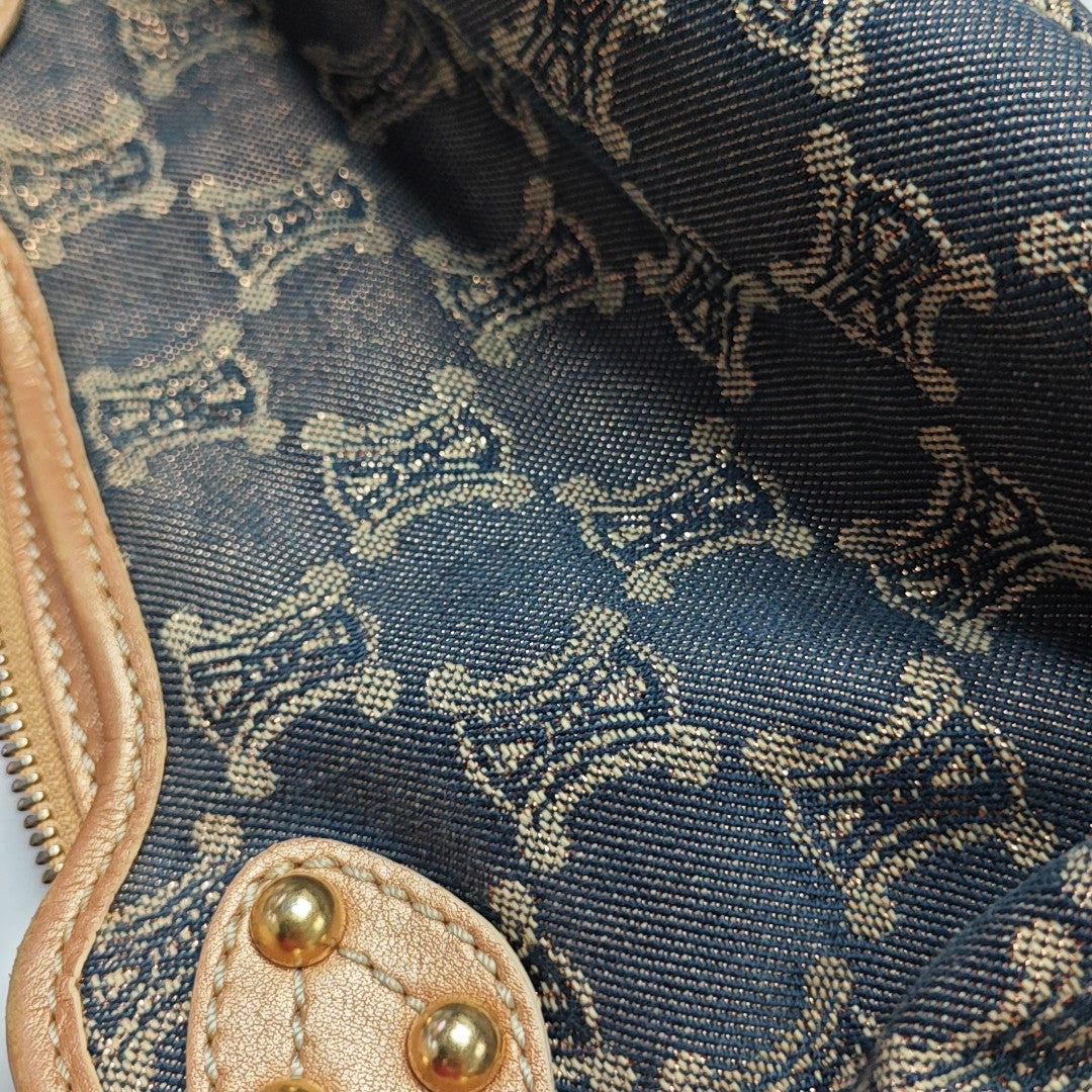Canvas Top Handle Bag Blue