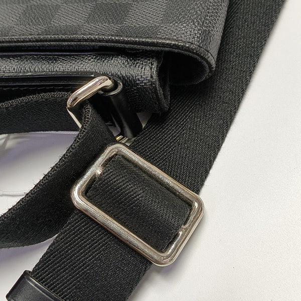 DISTRICT PM Damier Graphite Coated Canvas Gray