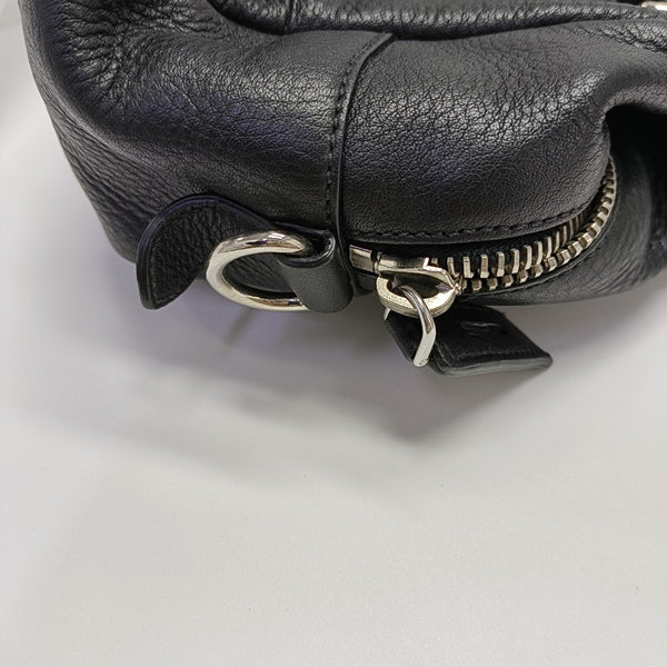 Calfskin Top Handle Bag Black