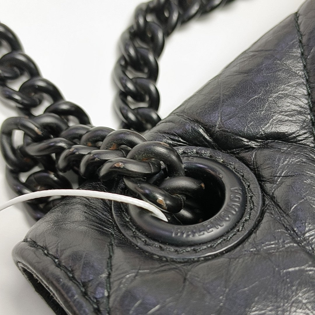 Crush Small Quilted Calfskin Black