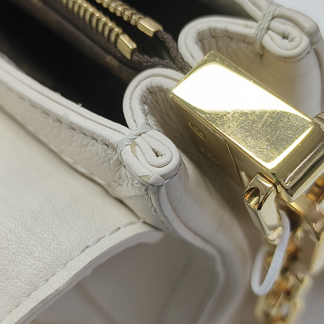 DAUPHINE MM Calfskin White