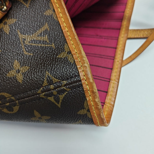 NEVERFULL MM Monogram Coated Canvas Brown
