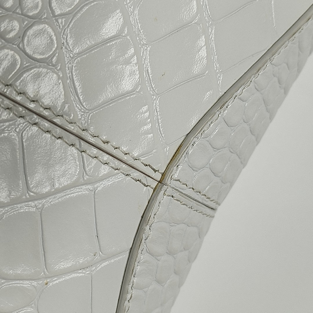Calfskin Top Handle Bag White