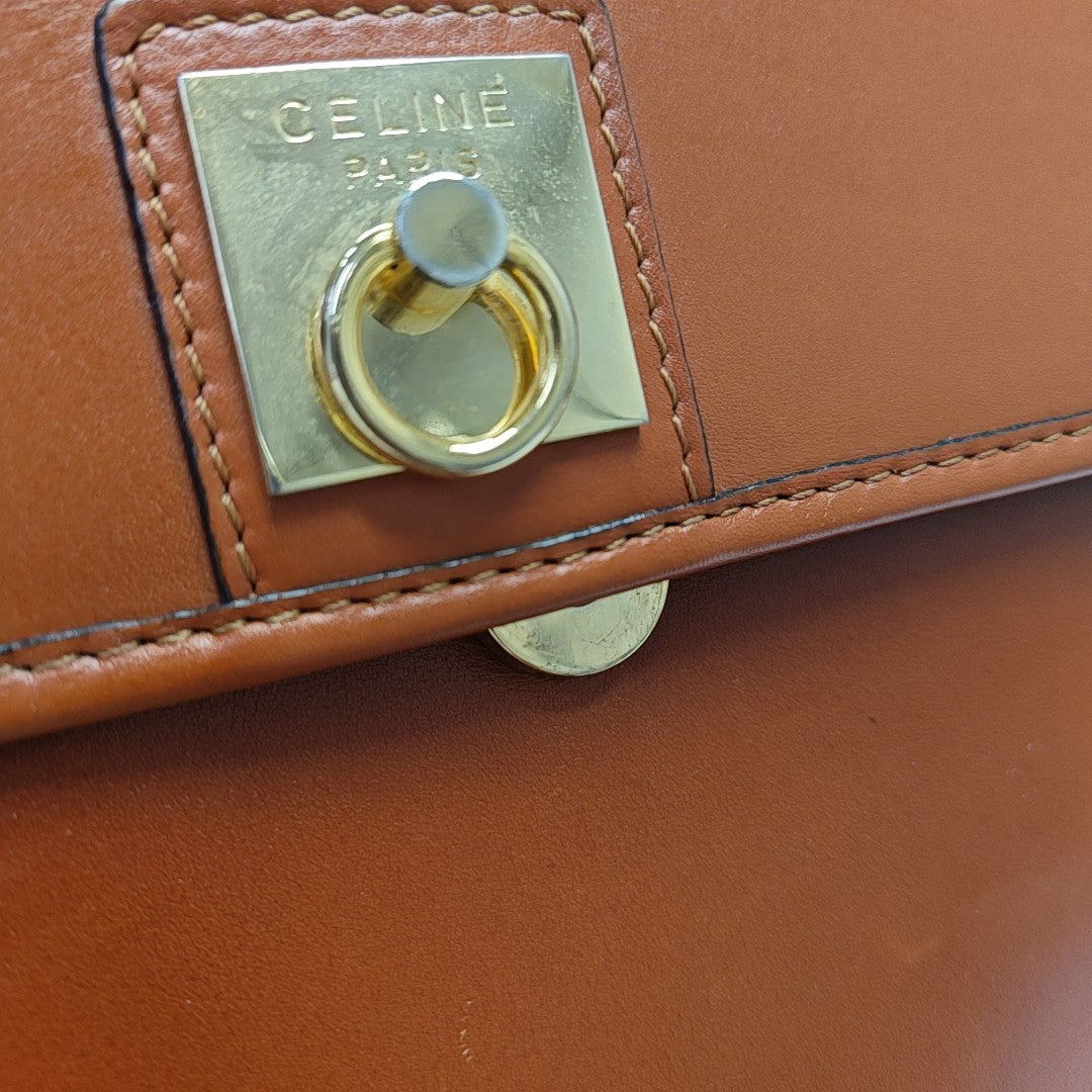 Calfskin Shoulder Bag Brown
