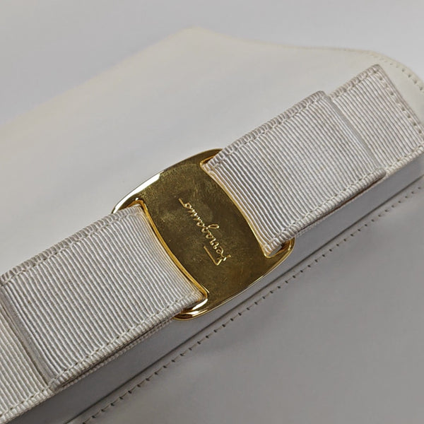 Calfskin Shoulder Bag White