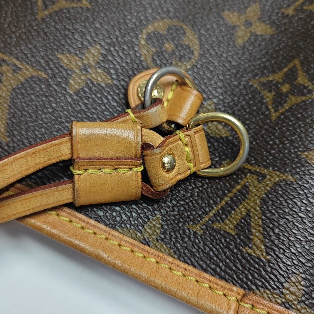 NEVERFULL MM Monogram Coated Canvas Brown