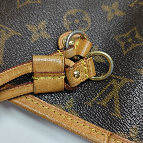 NEVERFULL MM Monogram Coated Canvas Brown
