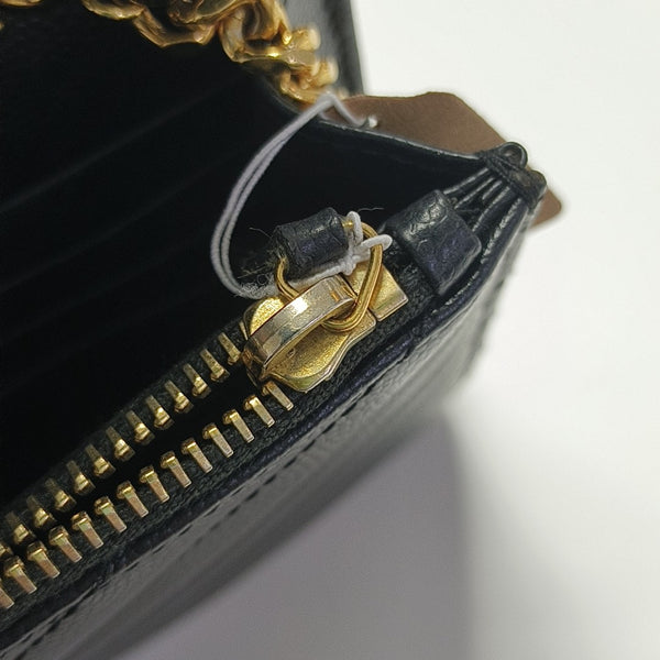 MONOGRAM WOC Chevron Calfskin Black