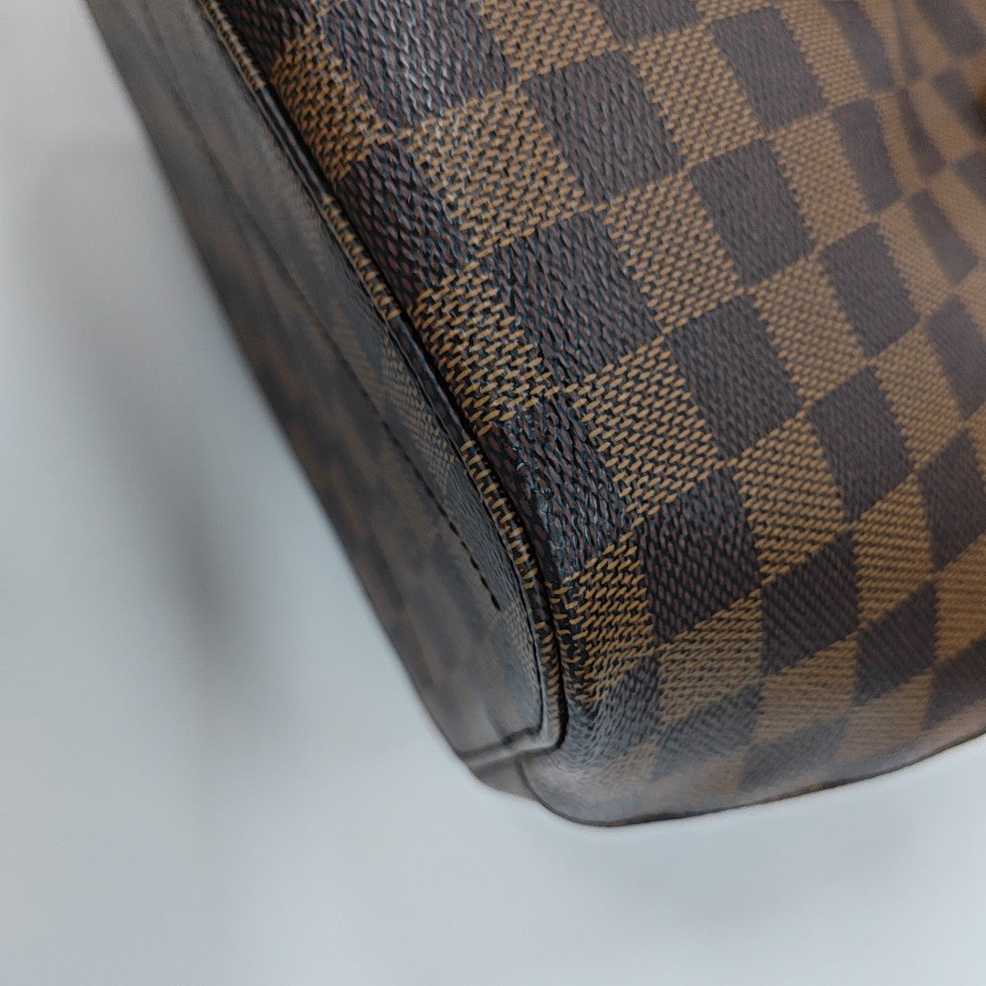 SIENA Damier Ebene Coated Canvas Brown