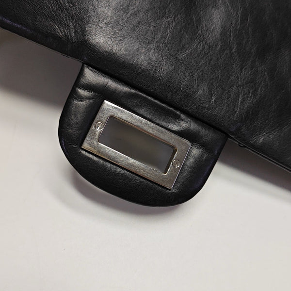 2.55 Maxi Quilted Calfskin Black