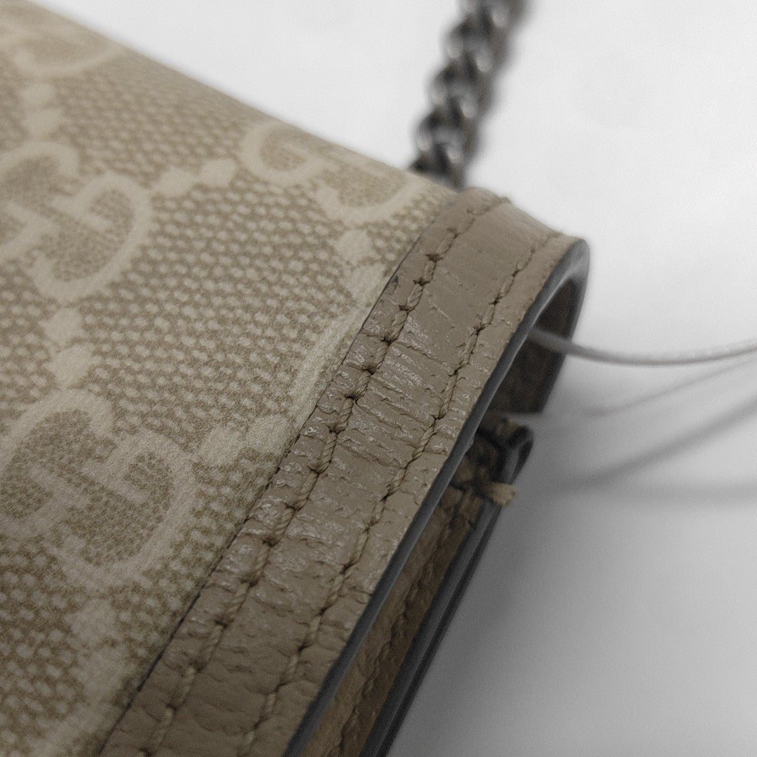 Dionysus Super Mini Monogram Coated Canvas Beige