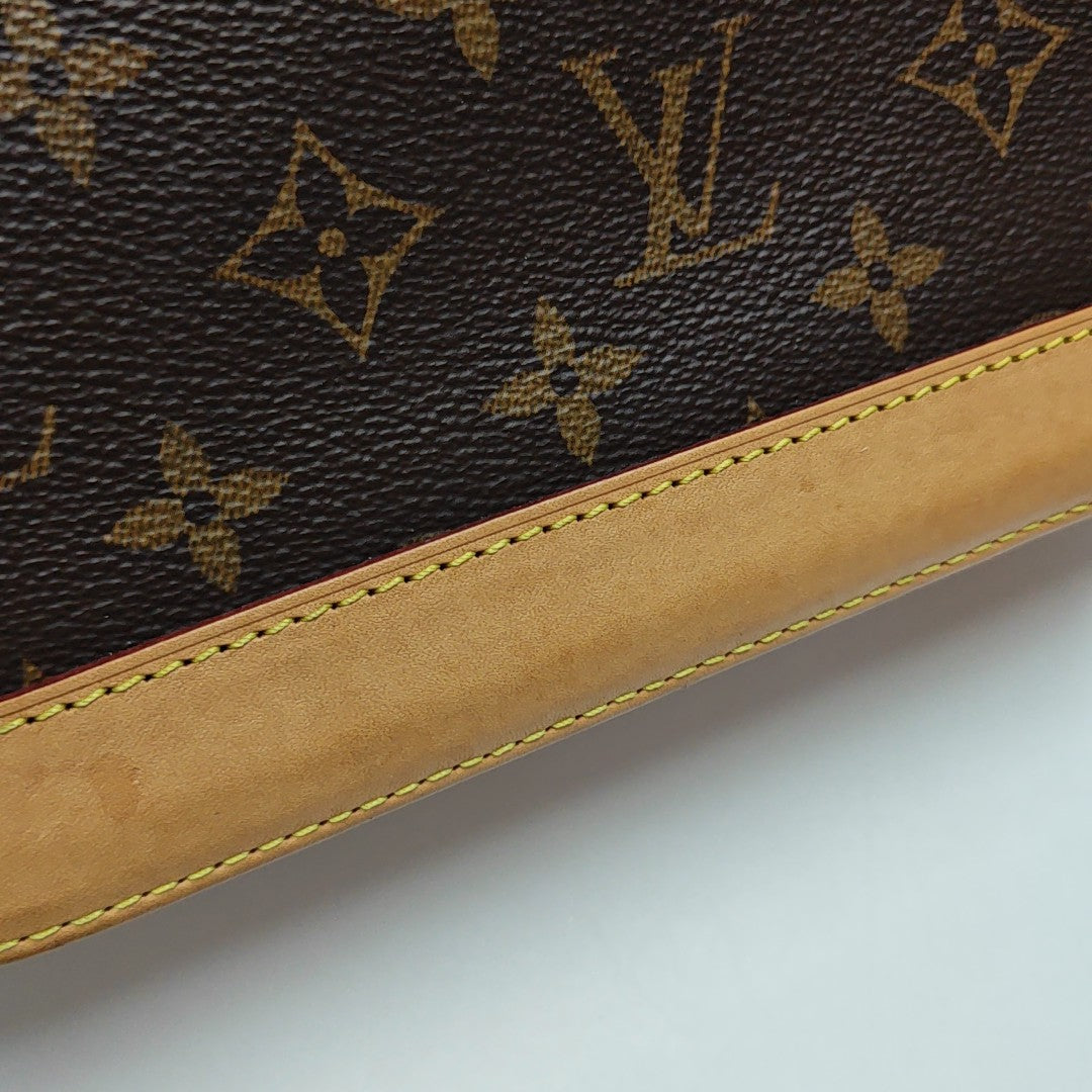 ALMA BB Monogram Coated Canvas Brown
