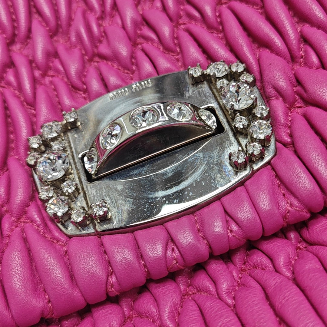 Crystal Quilted Lambskin Red