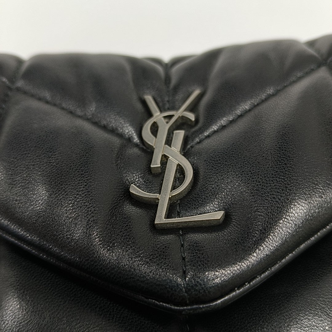 Quilted Calfskin Shoulder Bag Black