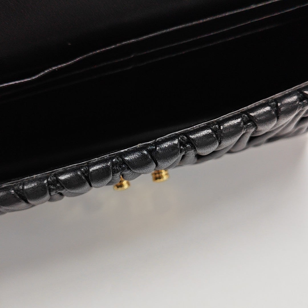 Miu Confidential Quilted Lambskin Black