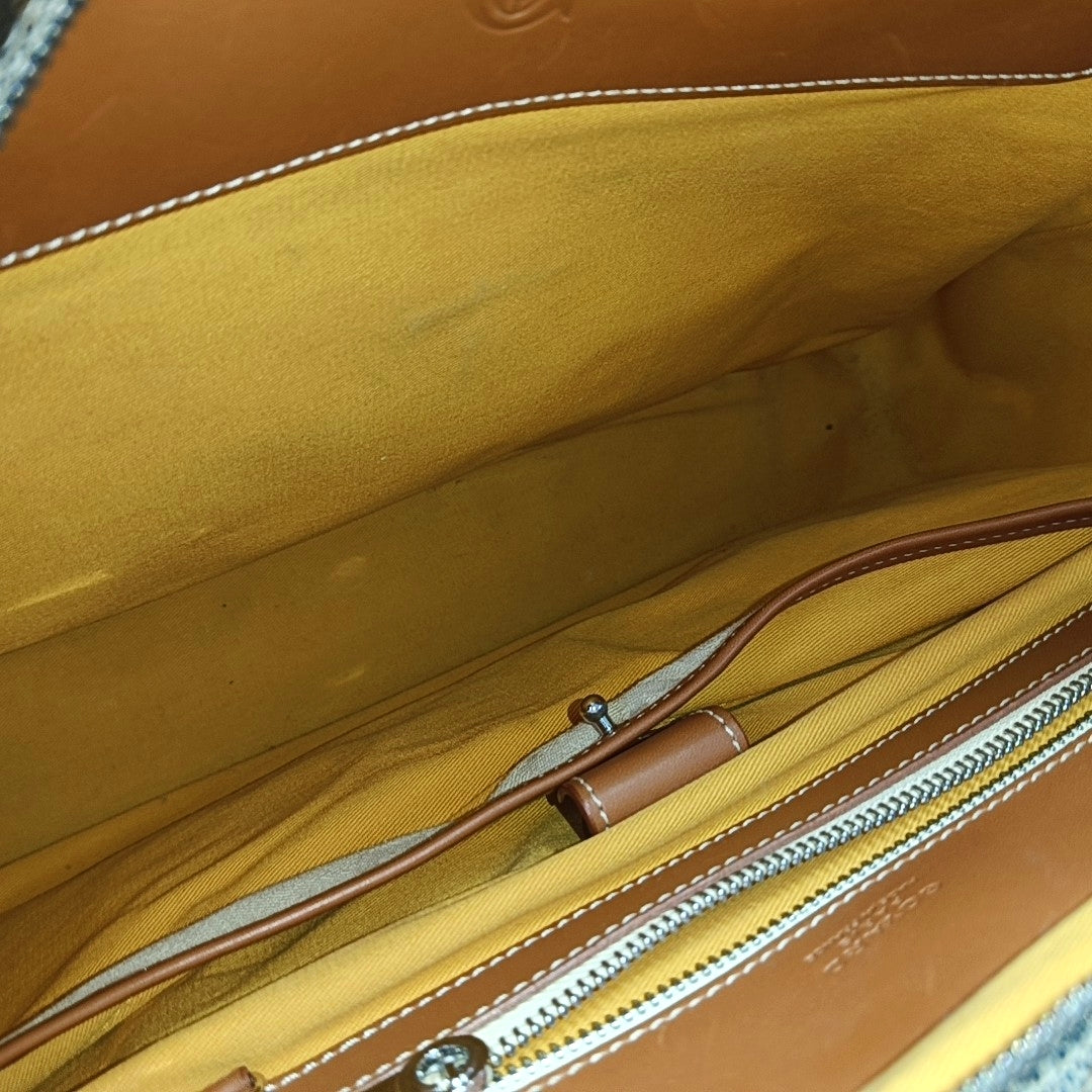 Authenticated pre-owned  Ambassade Coated Canvas Black - Top Handle Bag at Looply