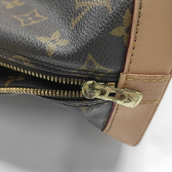 ALMA PM Monogram Coated Canvas Brown
