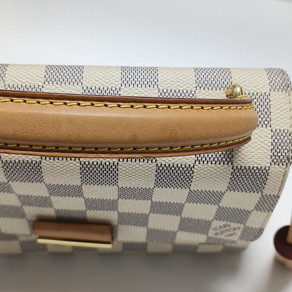 CROISETTE Damier Azur Coated Canvas White