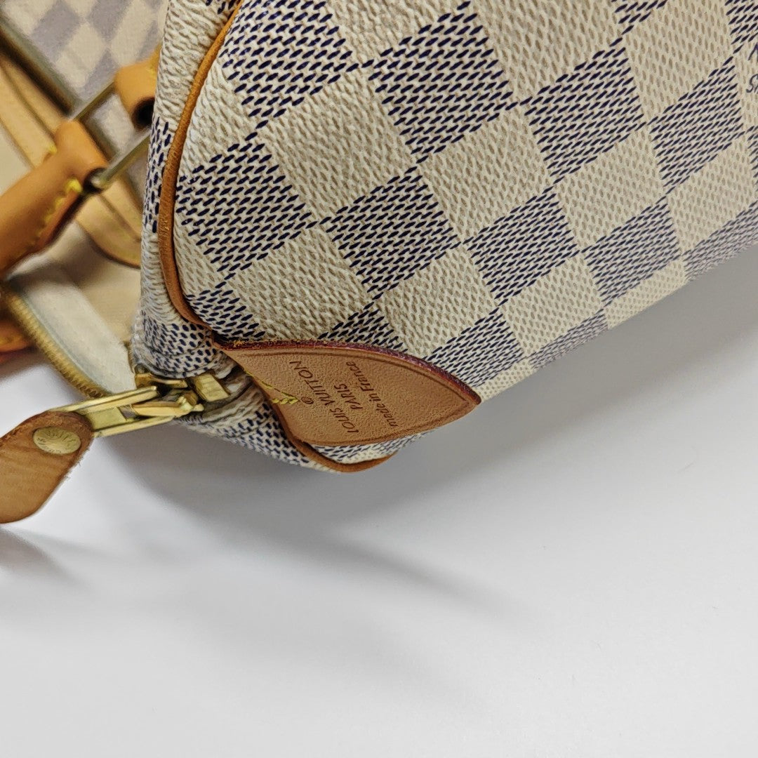 SPEEDY 30 Damier Azur Coated Canvas White