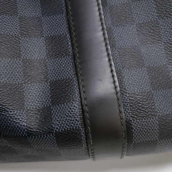 KEEPALL 45 Damier Coated Canvas Blue