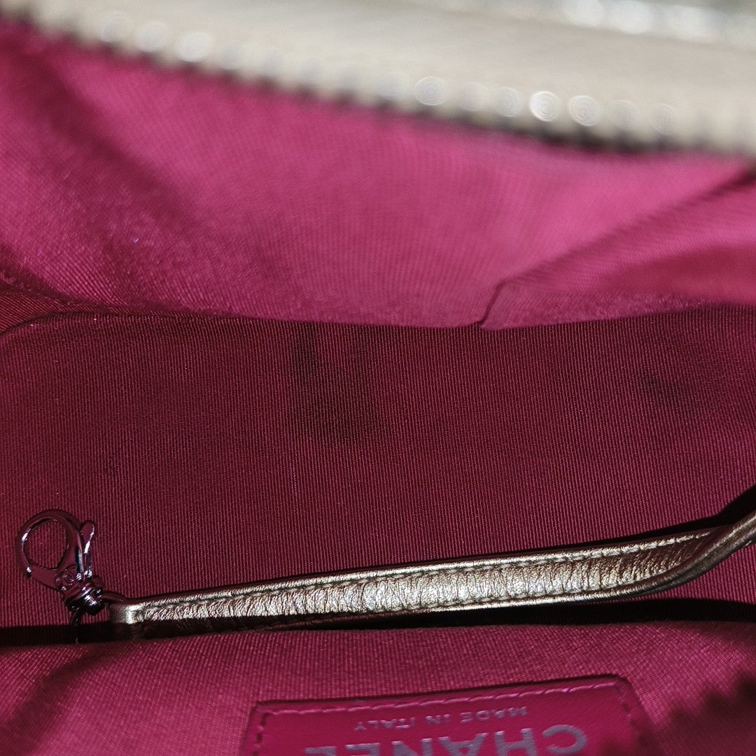 GABRIELLE Small Quilted Calfskin Gold