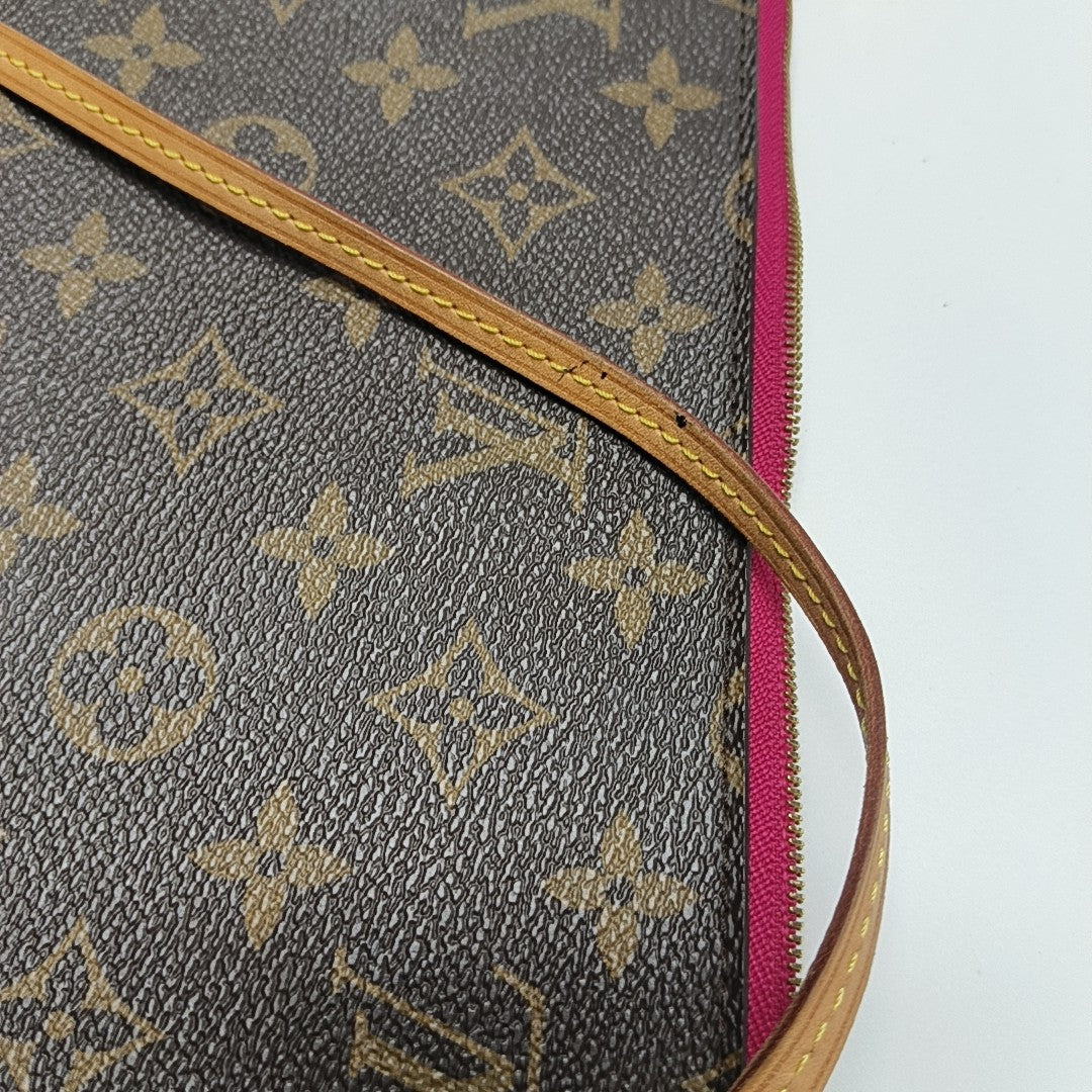 NEVERFULL MM Monogram Coated Canvas Brown
