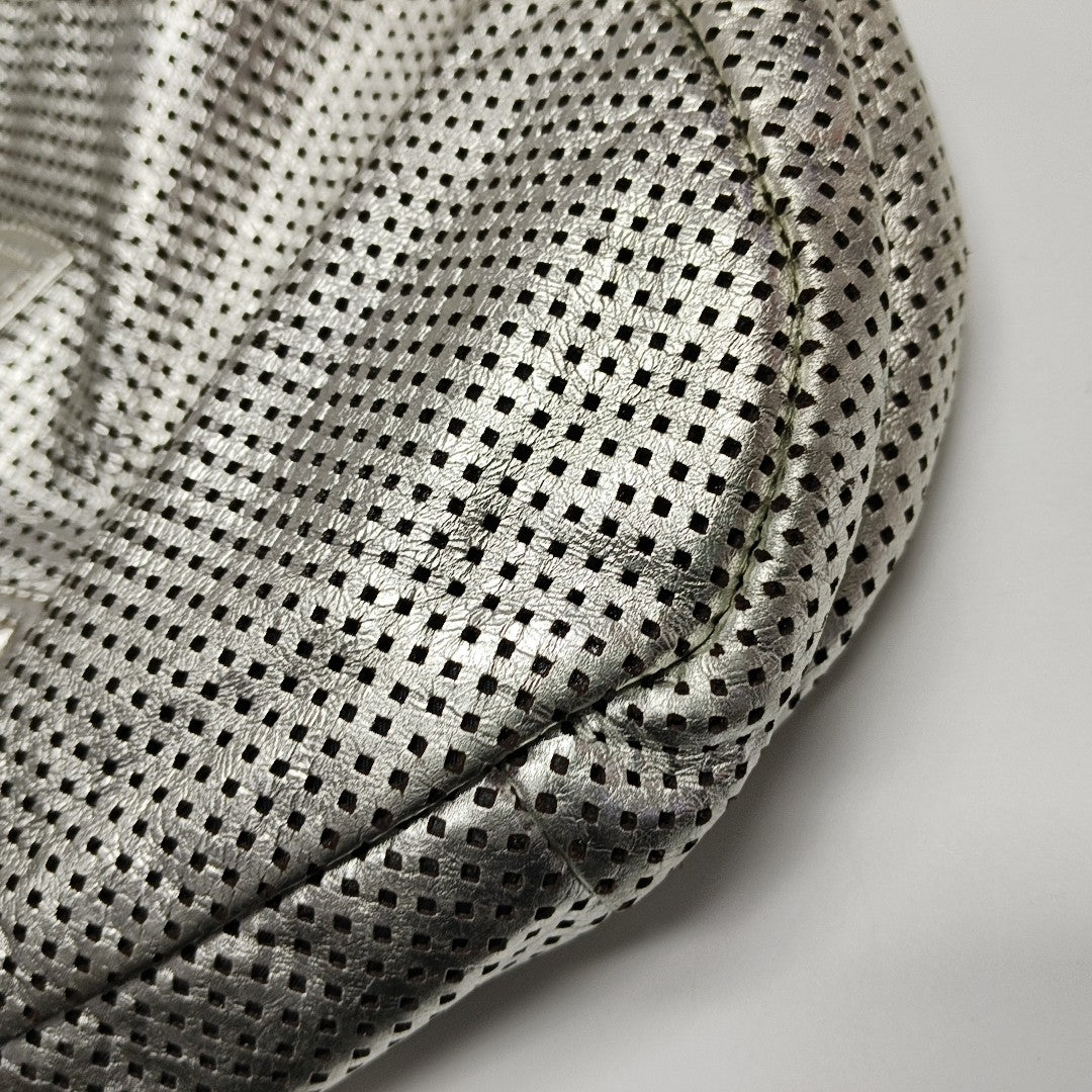 RODEO DRIVE Extra Large Calfskin Silver