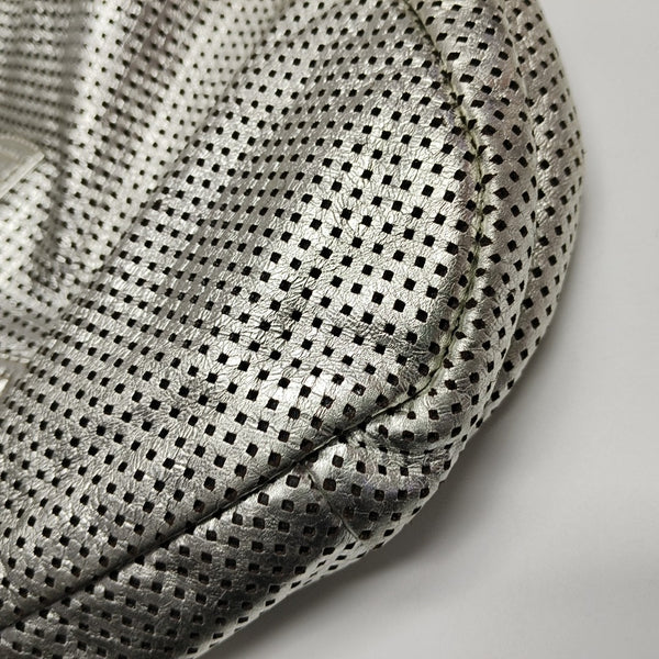 RODEO DRIVE Extra Large Calfskin Silver