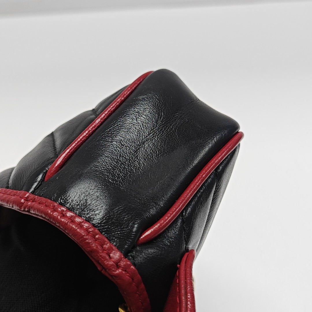 GG Marmont Super Mini Quilted Calfskin Black