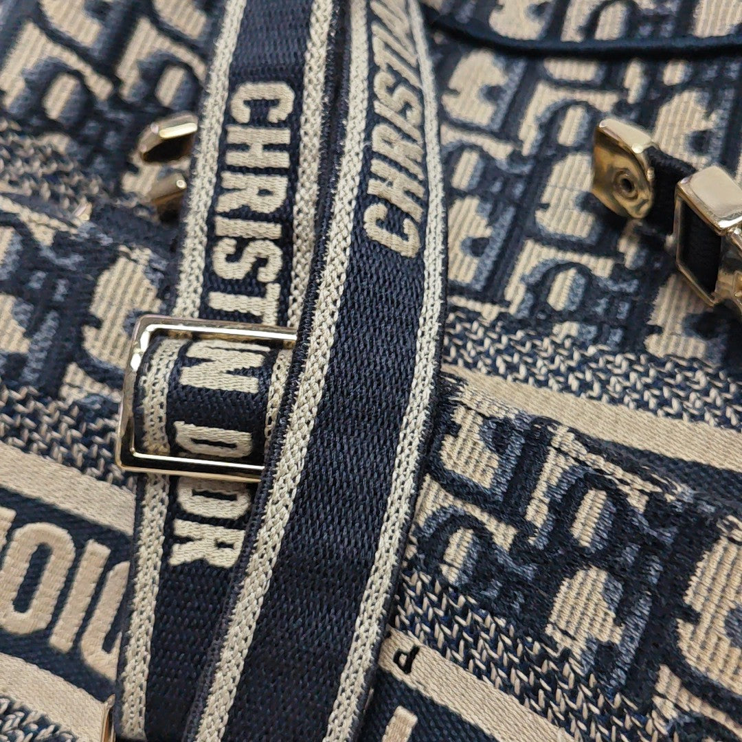 Diorcamp Small Oblique Canvas Blue