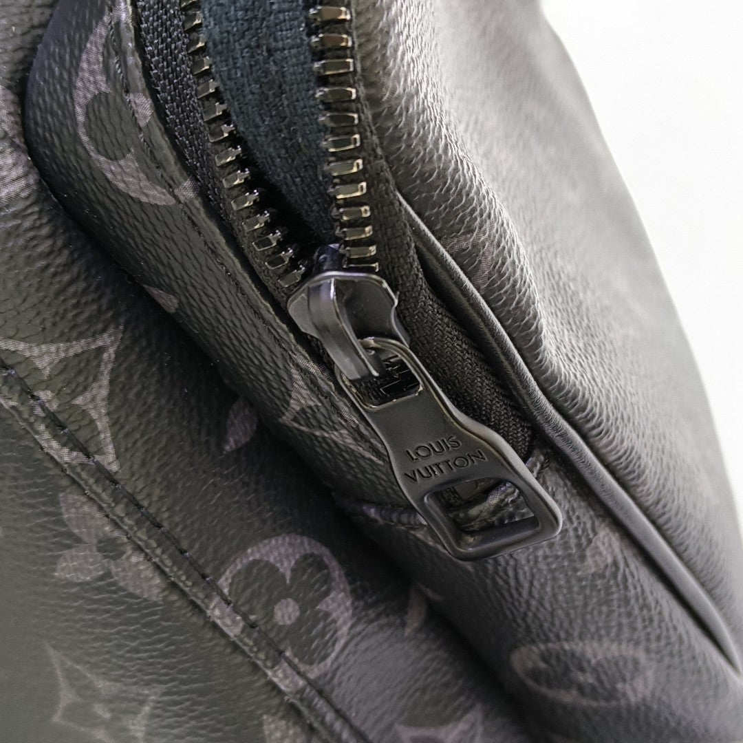 TRIO Monogram Coated Canvas Black
