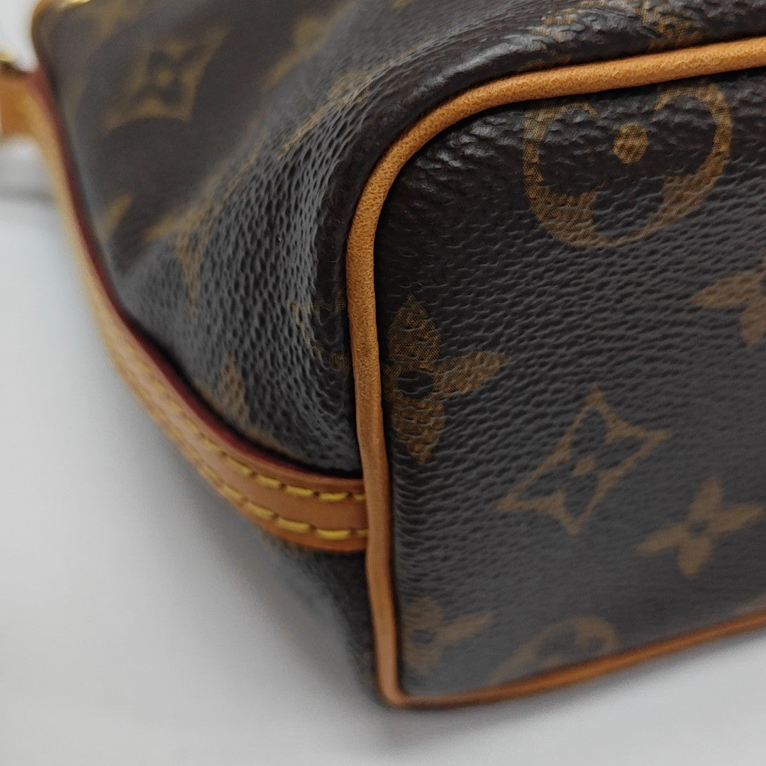 NÉONOÉ Nano Monogram Coated Canvas Brown