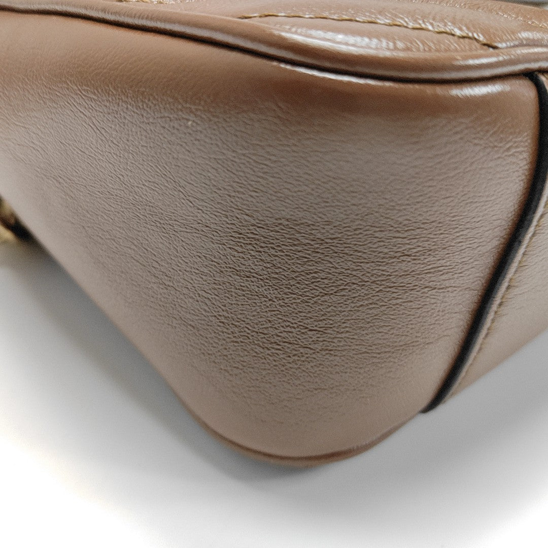 GG Marmont Medium Quilted Calfskin Brown