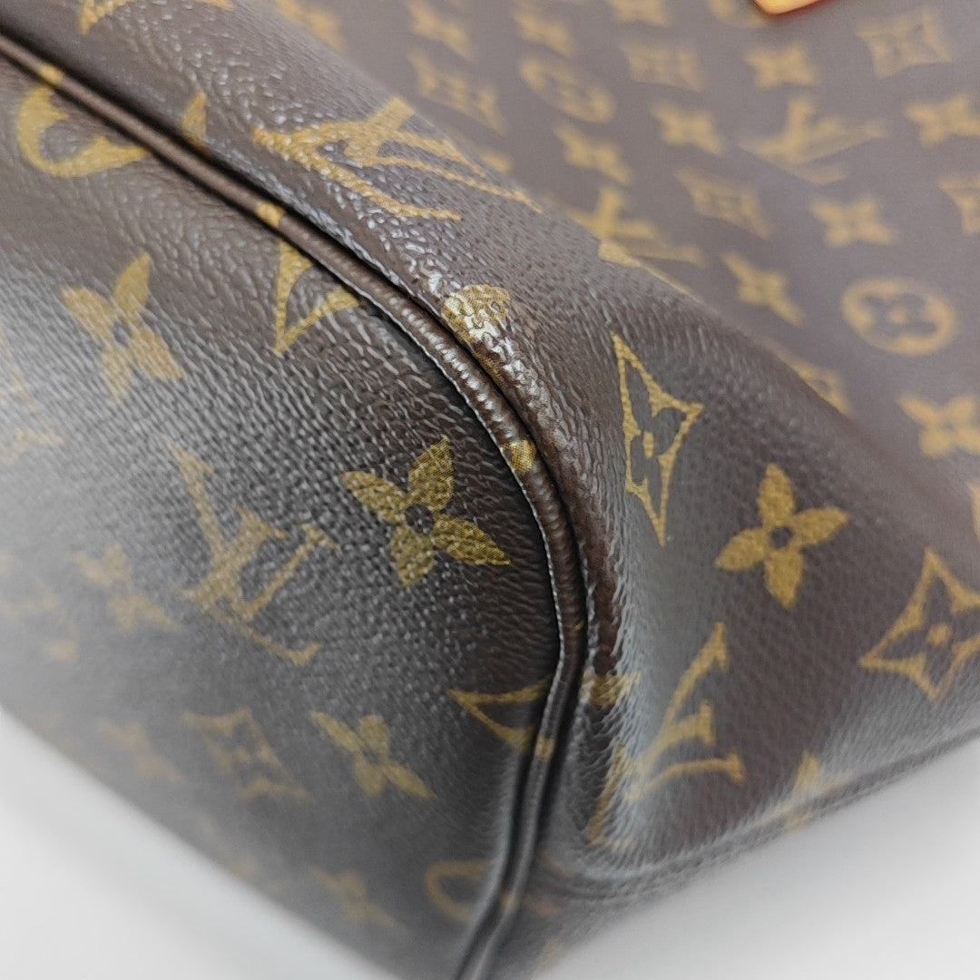 NEVERFULL MM Monogram Coated Canvas Brown