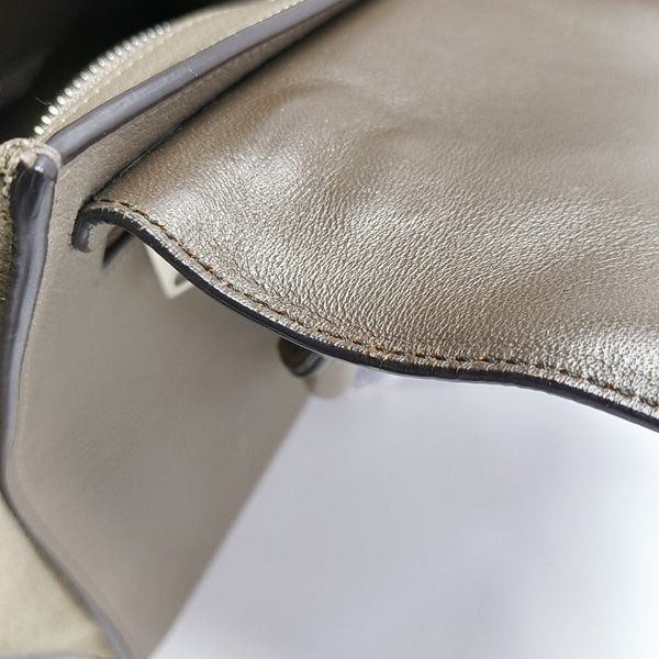 TRAPEZE Small Calfskin Gray
