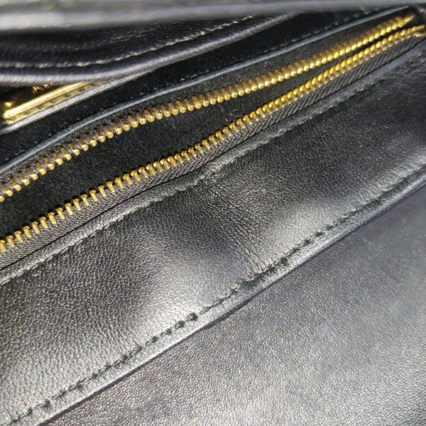 Miu Confidential Quilted Lambskin Black