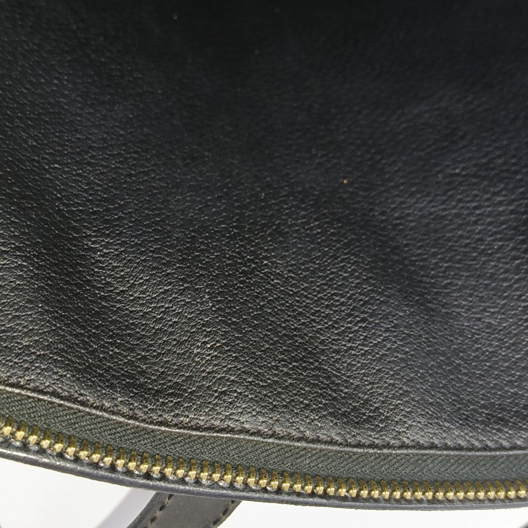Coated Canvas Shoulder Bag Brown