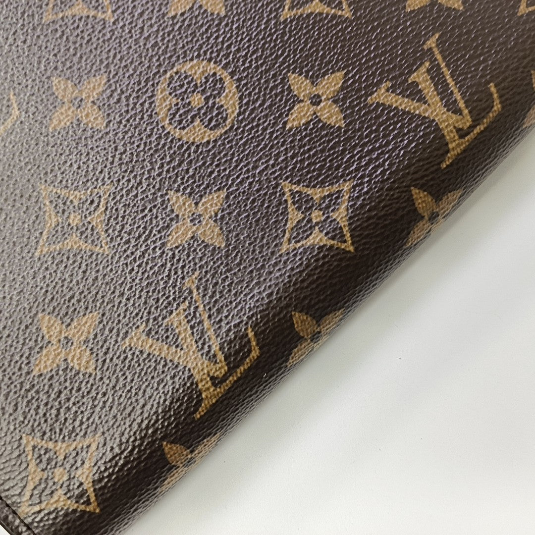 FLORE Monogram Coated Canvas Brown