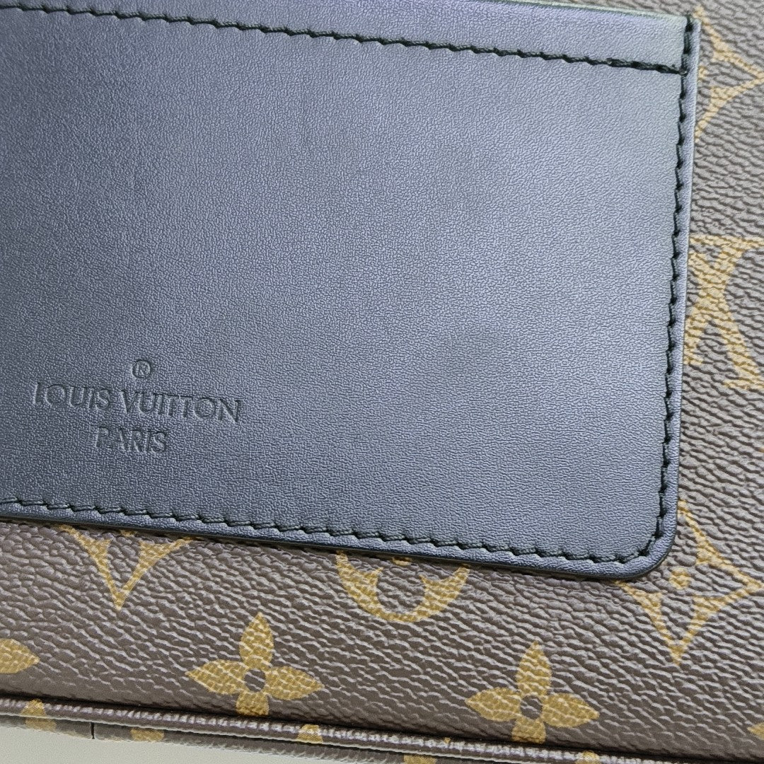 MARCEAU Monogram Coated Canvas Brown
