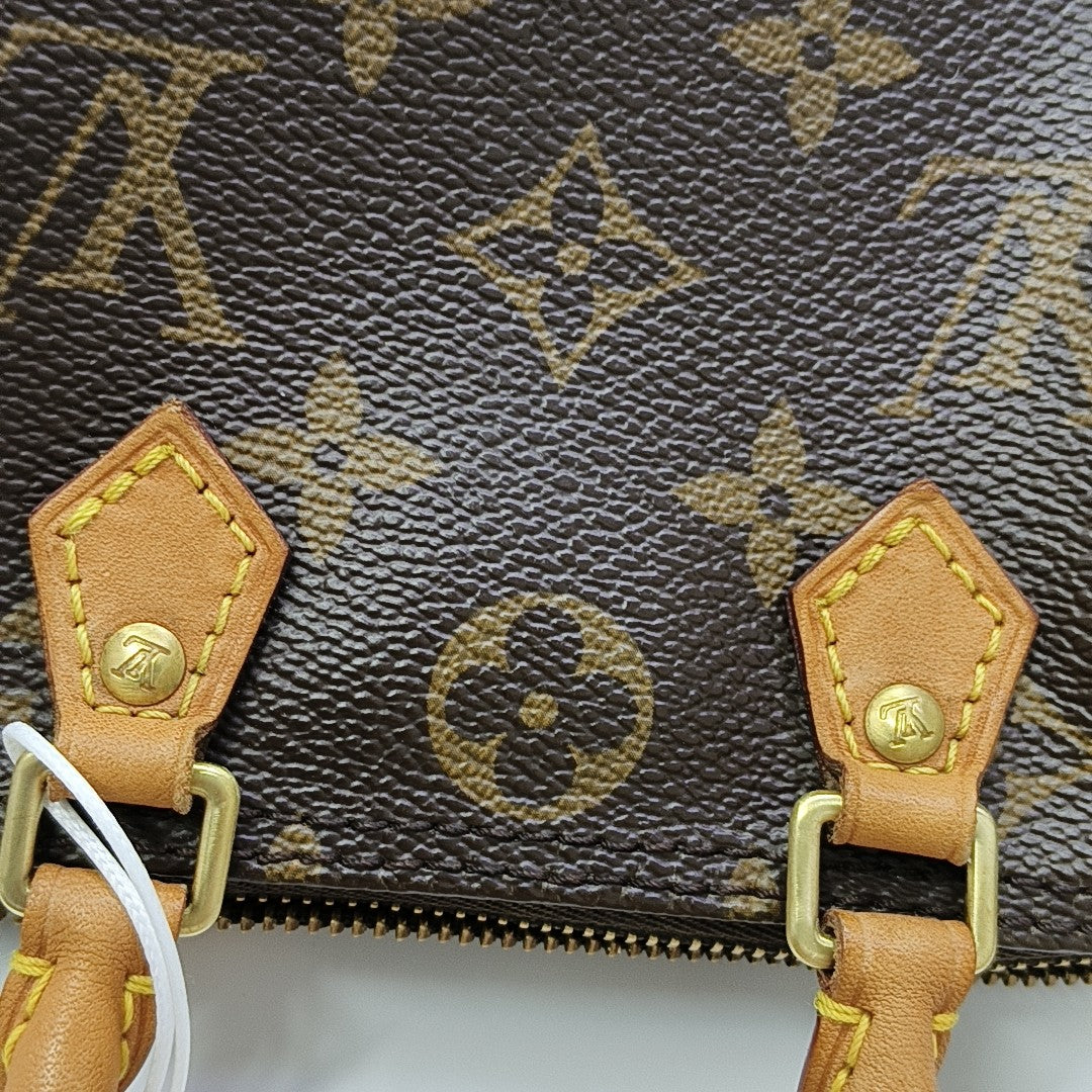 SPEEDY Nano Monogram Coated Canvas Brown