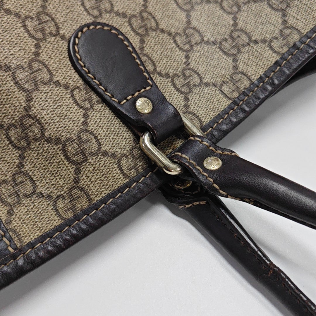 Monogram Coated Canvas Tote Bag Beige