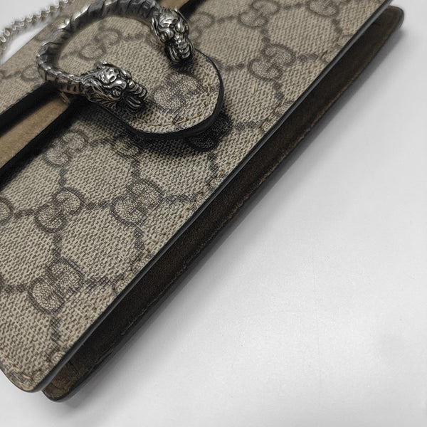 Dionysus Super Mini Monogram Coated Canvas Beige