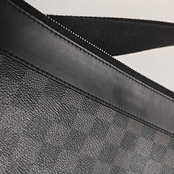 MICK Damier Graphite Coated Canvas Gray