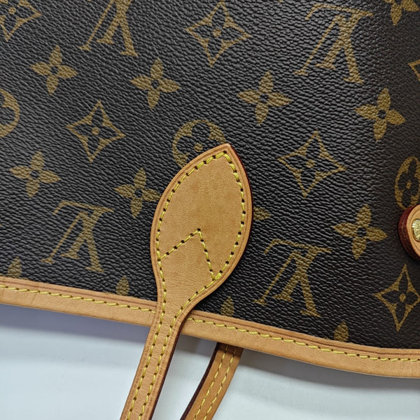 NEVERFULL MM Monogram Coated Canvas Brown