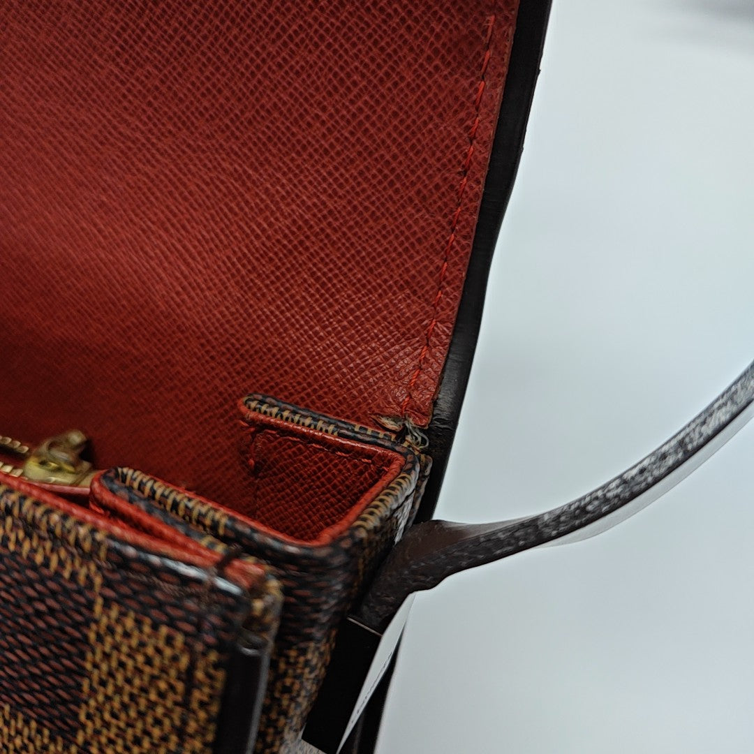TRIBECA Damier Ebene Coated Canvas Brown